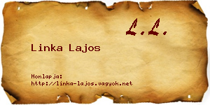 Linka Lajos névjegykártya